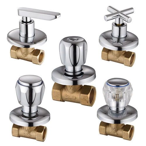 Brass dark shower valve DN15 concealed quick-open 2