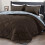 Queen Comforter Set Brown Blue 3-Piece 88x92 Inch 1