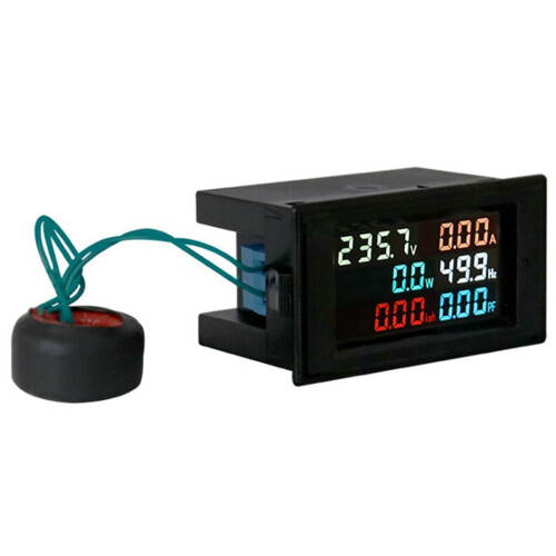 Ψηφιακό πάνελ LCD AC200-450V100A Μετρητής βαττόμετρου τάσης, βολτόμετρου ρεύματος, 2