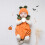 Baby Halloween pompoen romper met mutsje, 1 stuk 2