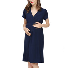 FFENYAN Plus Size Women's Summer Nursing Dress V-Neck Loose