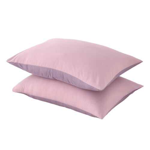 Federe rosa in misto cotone, 2 pezzi, 76x51 cm 1