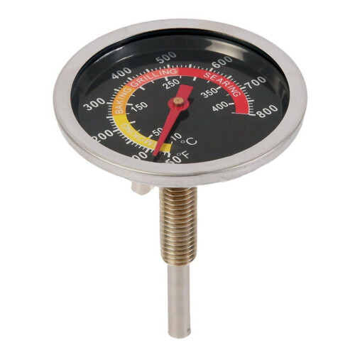 Ugnstermometer i rostfritt stål, bimetall, 1-pack 1