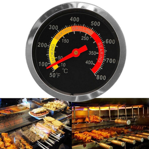 Ugnstermometer i rostfritt stål, bimetall, 1-pack 2