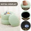 Storage Ottoman Cube Modern Round Footrest Green 2