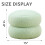 Storage Ottoman Cube Modern Round Footrest Green 5