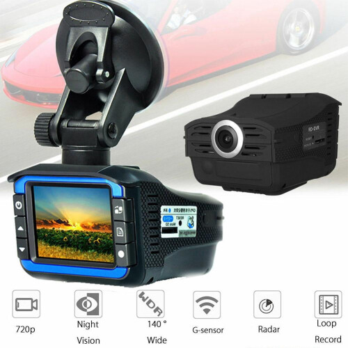 2-in-1 radar detector and dash camera with night vision 2