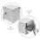 Stainless Steel Socket Box Wall Mounted Outdoor Silver 1 5
