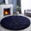 Dark Navy Round Rug for Teens' Bedroom 5 ft 1