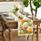 Easter egg bow table runner white linen 13 x 72 inch 1