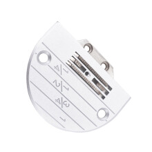 Conjunto de placa de agulha e dentes de transporte para máquina de costura, para fios finos e grossos.