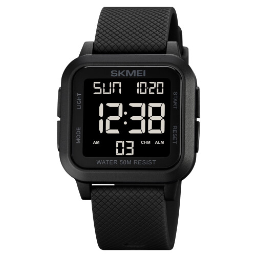 Orologio digitale da donna e da uomo con grandi numeri e LED