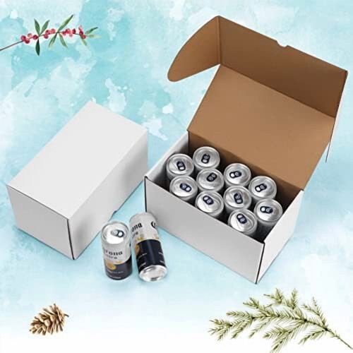 Caixas de envio de papelão ondulado branco, 28 x 15 x 15 cm (11 x 6 x 6 polegadas), pacote com 20 unidades. 2