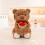 Oso de peluche con rosa roja, 25 cm 1