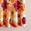 Leah Light Filtering Curtains Pair 52x63 Red Orange Floral 4