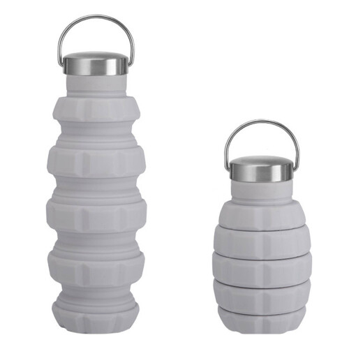 AuroraX faltbare Wasserflasche, grau, 473 ml