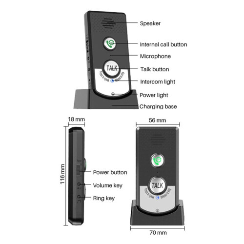 Wireless Intercom Set for Home 2 Pack 1