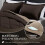 King Comforter Set Brown Tan 3-Piece All-Season 3