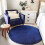 Navy Blue Washable Round Rug 3ft for Kids Room 3