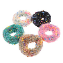 Coleteros elásticos para el cabello para mujer, diseño redondo, 5 unidades