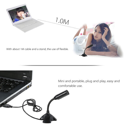 USB-Desktop-Mikrofon, 360 verstellbar, für PC 2