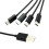 Câble répartiteur USB vers USB-C 50 cm 4 en 1 blanc/noir 1