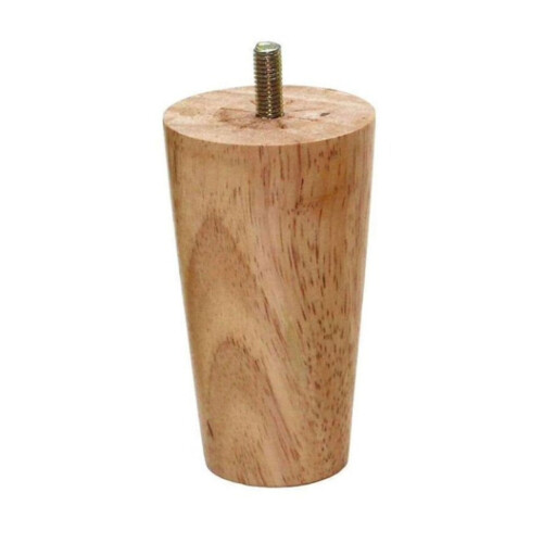 Runde møbelben i tre, 10 cm, naturlige