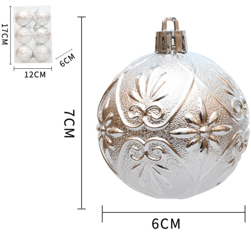 Vintage Shatterproof Snowflake Ornaments Silver 6PCS 2