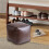 Faux Leather Ottoman Pouf – Waterproof Durable Indoor 7