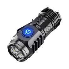 Wiederaufladbare LED-Taschenlampe, wasserdicht, taktisch, tragbar 1