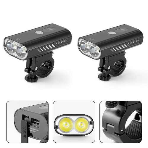 Bicycle Light USB Rechargeable 1000/1600 Lumens 2