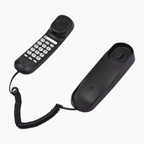 Bisofice corded landline phone black wall-mountable 1
