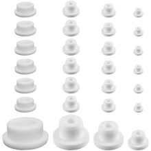 Silicone Bathtub Jet Covers White 24PCS 12-23mm