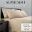 Queen Bed Sheet Set Cooling Microfiber 6-Piece Taupe 2