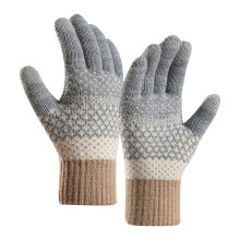Winterhandschuhe Unisex Wollstrick Thermohandschuhe Touchscreen 1 Paar