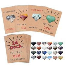 Valentinstagskarten mit Herzmotiven aus Acryl und Strasssteinen, 24er-Packung