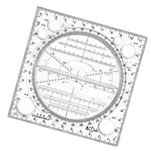 Regla geométrica giratoria para mediciones matemáticas