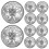 Sweater Buttons Silver Metal Round 20 pcs 4