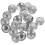 Sweater Buttons Silver Metal Round 20 pcs 6