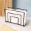 Porta-papel higiênico retangular preto de chão 1