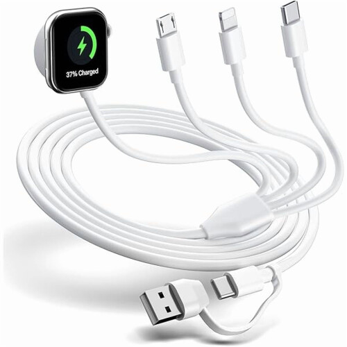Câble de charge ZLC4-en-1 pour iPhone 16/15, Apple Watch,