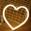 LED-hjertelys Valentinsdagsdekor Hvit Neon USB-drevet 1