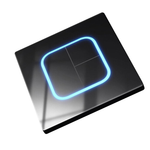 Pannello interruttori a parete con indicatore LED, 3-4 moduli