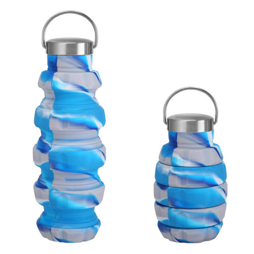 AuroraX faltbare Wasserflasche blau 473 ml