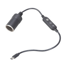 USB-C till bil cigarettändaradapter med justerbar