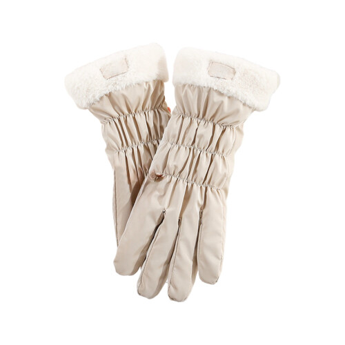 Dame vinterhansker vindtette vanntette beige