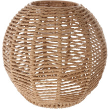 Abat-jour rond en rotin tressé de style bohème, 30 cm (12 pouces).