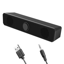 Reproduktor k počítaču s napájaním z USB a subwooferom, čierny