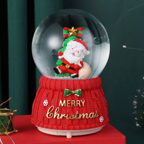 Globo de Neve Luminoso com Caixa de Música e Papai Noel de 16 cm (6,3 polegadas)