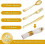 Pre-Rolled Gold Plastic Cutlery Set 75 pcs 2